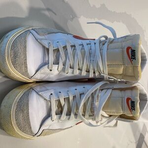 Nike size 10 1/2 Red Blazer. Made to look worn in and aged with added patina.